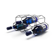 LEOPOLD VIENNA Stalak za vino, metalni, crni