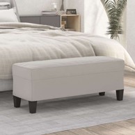 Klupa 100 x 35 x 41 cm od mikrovlakana - svjetlosiva