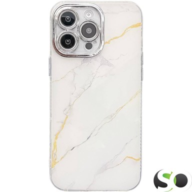 Maskica za iPhone 16 Pro, s akrilom, silikonska, marble #1