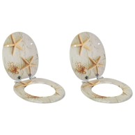 MDF WC daska 2 kom 44x38 cm žuta i bijela