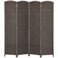HOMESTAR Pregrada za sobu, sklopiva, 4 panela, 160x16x170 cm, smeđa