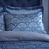 CATHERINE LANSFIELD Posteljina Art Deco Pearl za bračni/produženi krevet 230x220 cm Plava