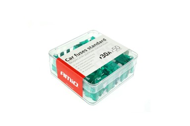 AMIO Set Standardnih auto osigurača, 30A, kutija 50 kom, zeleni