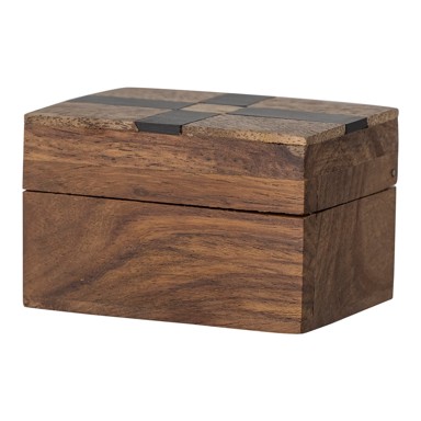 BLOOMINGVILLE Smeđa dekorativna drvena kutija za pohranu 6,5x4,5x4 cm Cemile 
