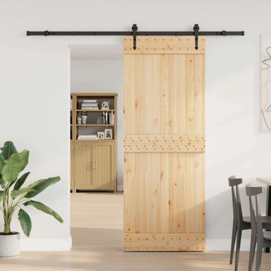 Klizna vrata Narvik, 80 x 210 cm, 213,5 cm, prirodna i crna