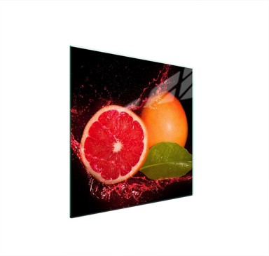 TMK Staklena zaštita za štednjak ili ploču za kuhanje 50x52, grapefruit