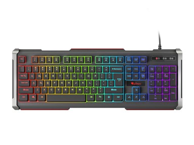 GENESIS Tipkovnica RHOD 400 RGB Gaming USB QWERTY US International crna