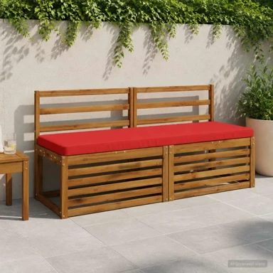Jastučić za klupu Vught 150 x 50 cm od poliestera, crveni