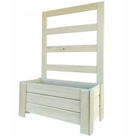 BE Velika vrtna saksija od drveta s pergolom 60x38x38 cm