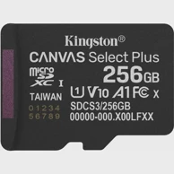 KINGSTON Memorijska kartica microSDXC Canvas Select Plus, 256GB, crna, UHS-I, U1, Class 10, V10