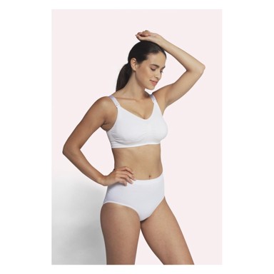 CARRIWELL Grudnjak za trudnice i dojilje, podstavljeni, bijeli, XL