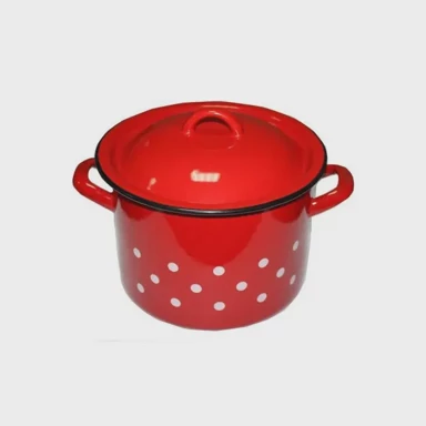 VEF Lonac crveno/bijeli 18 cm 3,5 L