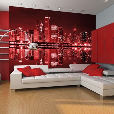 Foto tapeta Wine-colored Chicago 250x193