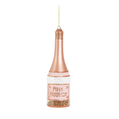 SASS & BELLE Stakleni ukras za božićno drvce ø 5 cm, Pink Prosecco  
