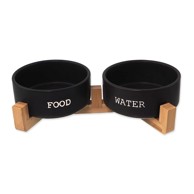 DOG FANTASY Set keramičkih posuda s postoljem za pse, Ø13 cm