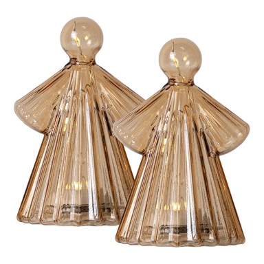 SIRIUS Smeđi svjetleći ukras u setu 2 kom ø 6, 5 cm Alberte