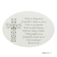 Unikatna slika s anđelom i blagoslovom, model 7, srebrni križ