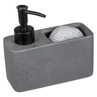 WENKO Sivi dozator za sapun od poliresina, 0,15 l Woya