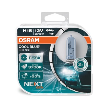 OSRAM Cool Blue Intense NEXT 12V, do 100% više svjetla, do 60% bjelije, 5000K