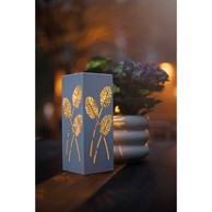 STAR TRADING Bijeli solarni LED svjetlosni ukras od metala Albaleaf