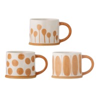 BLOOMINGVILLE Oker žute šalice u setu 3 kom od kamenine 450 ml Linora 