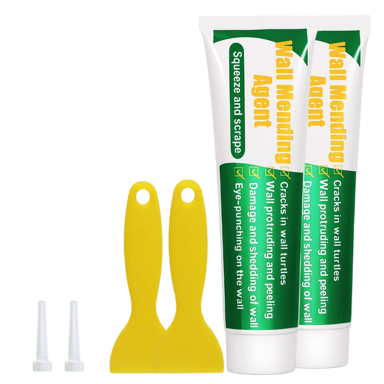 NETSCROLL Pasta za popravak zidova MagicFix – vodootporna, protiv plijesni, s alatom, brzo sušenje (2×, upgrade)