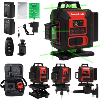 Laserska libela 360° 4D, zeleni laser, 16 linija