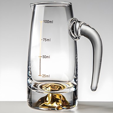 Kristalni vrč s mjerilom 100 ml, zlatni