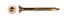 Vijak za drvo Torx PFS+ T25 5,0x120 mm, žuto pocinčani