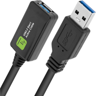 TECHLY USB kabel ICUR3050G 3.2 Gen 1 (3.1 Gen 1) 5 m USB-A, crni