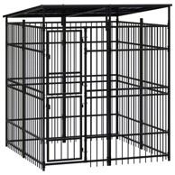 Vanjski kavez za pse s krovom čelični 3,69 m²