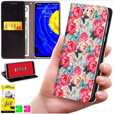BLUEMOON Futrola tipa novčanik za Motorola Edge 70, torbica s otiskom + zaštitno staklo 9H