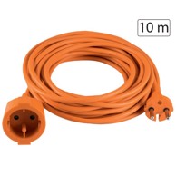 HOME Produžni strujni kabel 1 utičnica, 10m, H05VV-F, orange, NV 4-10/OR/1,5