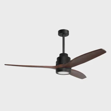 NOVA LUCE Sabal plafonski ventilator led 12w/3000k/800lm/ip20/matt crna & smeđa nl5231401