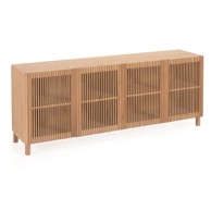 Niska komoda u dekoru hrasta u prirodnoj boji, 180x72 cm