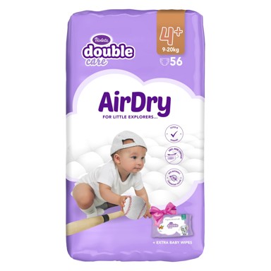 VIOLETA Pelene, DC Air Dry MAXI PLUS-4+, jumbo, 9-20 kg, 56 kom, gratis baby maramice