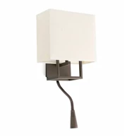 Zidna svjetiljka Vesper, s čitačem, LED, 1×E14, 20 W, smeđa