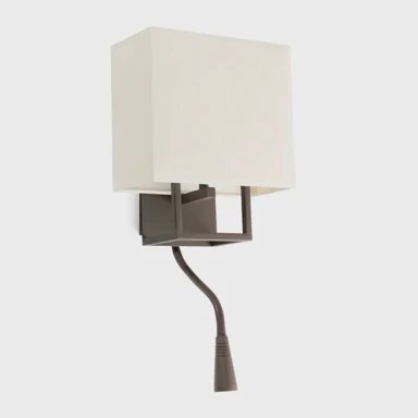 Zidna svjetiljka Vesper, s čitačem, LED, 1×E14, 20 W, smeđa