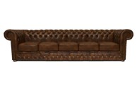 CHESTERFIELD Garnitura First Class Leather, 5-sjedišta, Cloudy Brown Light