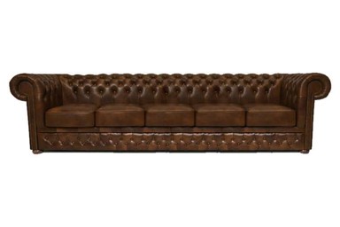 CHESTERFIELD Garnitura First Class Leather, 5-sjedišta, Cloudy Brown Light