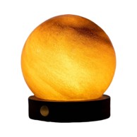 GINGKO LED stolna lampa u tamnoj prirodnoj boji sa staklenim sjenilom (visina 9 cm) Sand Storm 