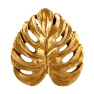 SASS & BELLE Ručka za ladice od kositra Plant Leaf , zlatna