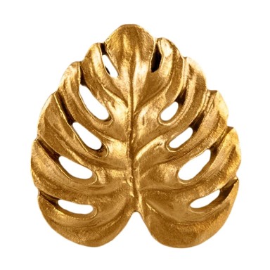 SASS & BELLE Ručka za ladice od kositra Plant Leaf , zlatna