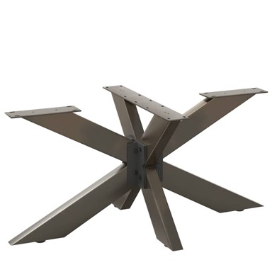 Noge za blagovaonski stol, pauk oblik, 150 x 78 x (72–73) cm, čelik, crna
