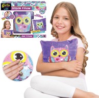 WOOPIE Šljokičasti jastuk sova, ljubičasta