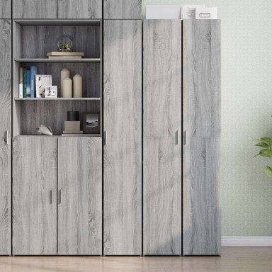 Visoka komoda boja hrasta 30x42 5x185 cm od konstruiranog drva , sivi hrast sonoma