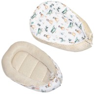 Dvostrana povijalica za bebe Cocoon BABY STAR, minky, bež s lisicom