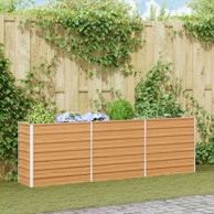 Povišena vrtna gredica, 240 x 40 x 77 cm, svijetlosmeđa