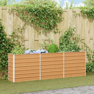 Povišena vrtna gredica, 240 x 40 x 77 cm, svijetlosmeđa