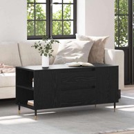 Stolić za kavu crni hrast 102 x 44,5 x 50 cm konstruirano drvo